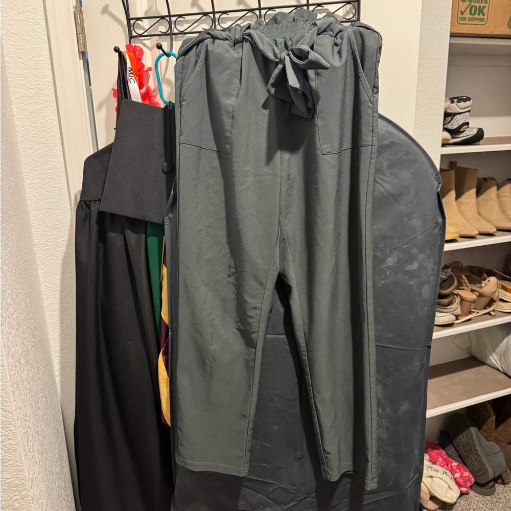 Grace Karin Dark Gray Women's Trousers